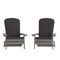 Flash Furniture Gray Folding Adirondack Chairs-Gray Cushions, 2PK 2-JJ-C14505-CSNGY-GY-GG - alternate 9